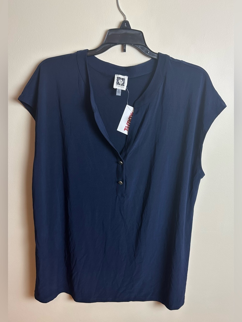 Anne Klein Navy Blouse